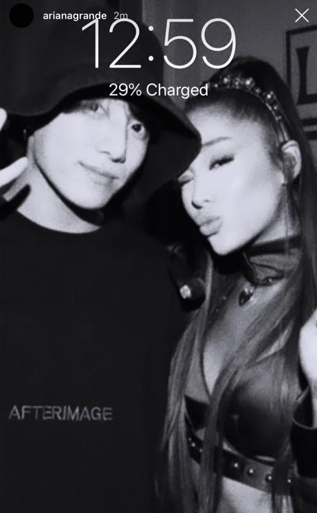 Ariana Grande Made This Photo With Bts Jungkook Her Lock Screen E